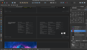 Ekran programu Affinity Publisher 1.7