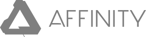 Affinity logo i tekst