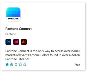 Wtyczka Pantone Connect w serwisie Adobe Exchange